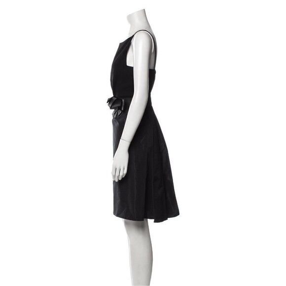 Max Mara Authentic black Bateau Neckline Tank Knee Length Dress 8 Medium Italy - Picture 2 of 5